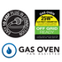 Glem Gas 90cm Gas  Oven & Cooktop Matt Black Freestanding Oven GS965GGMB image NaN