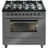 ILVE 90cm Grigio Lusso Freestanding Dual Fuel Oven/Stove L096WMP/GRD image NaN
