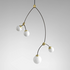 CTO Lighting Ivy Vertical 4 Pendant Light - Bronze and Satin Brass with Opal Glass Shades IVYPE4BZGO image NaN