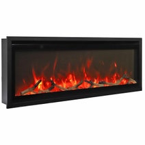 Remii 65 Inch Extra Slim Indoor Built-In Electric Fireplace with Black Steel Surround 102765-XS hero image