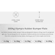 Cortex 300KG Black Series Bumper Plate Set CSST-WPOBPSET-H hero image