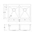 Oliveri AP1464 Apollo Double Bowl Sink image NaN