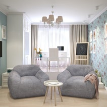 I Am Fake - Proudly Animal-Free, Grey Snug Chair - HCXSNUSA20BGRE hero image