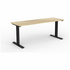OLG Agile Fixed Single Desk 1800x600 New Oak Worktop with Black Frame OG_AGFSSD186B_NO image NaN