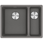 Franke Maris 340/150mm 1 and 1/2 Bowl Right Flushmount Sink with Extension Drainer Stone Grey MRG260SBRSG-FPC hero image