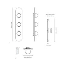 CTO Lighting Modulo Triple Wall Light - Satin Brass MODWA3SBSKMO hero image