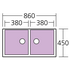 Oliveri PN-MB1563U Pietra Double Bowl Undermount Sink image NaN