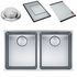 Franke Mythos 340mm Double Bowl Undermount Sink with Accessories MYX120-3434FPC image NaN