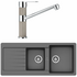 Abey TD200TCR Schock Typos 1 and 3/4 Bowl Left Hand Drainer Sink Pack image NaN