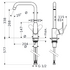Hansgrohe Decor 260 1jet Sink Mixer Tap - Brushed Black Chrome 31820343 image NaN