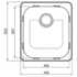 Abey LTS45B The Leichardt 45L Single Inset Skinny Laundry Tub with Overflow image NaN