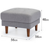 Zinus Adair Modern Ottoman Light Grey  AU-AD-LG-OT image NaN