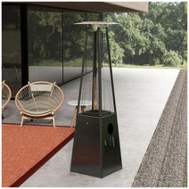 Havana Outdoors Steel Gas Pyramid Patio Garden Outdoor Heater Black Stainless Steel 10004936 hero image