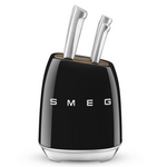 Smeg 50s Retro Style 6 Piece Knife Block Set Black KBSF02BL hero image