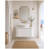 Turner Hastings Evara 90x53 Wall Hung Vanity with Real Marble Top To Suit Above Counter Basin White NTH EV953-WH-NTH image NaN