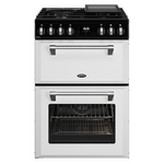 Belling 60cm Mini Richmond White Dual Fuel Freestanding Oven BMR60DODFW hero image
