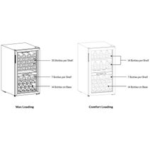 Cantina 49 Bottle Dual Zone Freestanding Wine Cabinet Black CCWFD49B hero image