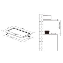 Artusi 90cm Tempered Black Glass Cooktop CAGH9000B hero image