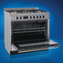 Haier 90cm Freestanding Dual Fuel Cooker Stainless Steel HOR90S9MSX1 image NaN