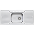 Oliveri Diaz Single Bowl Topmount Sink with Double Drainer DZ133-3TH image NaN