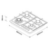 Haier 60cm Natural Gas On Glass Cooktop HCG604WFCG3 image NaN