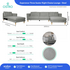 Ostro Esperence Three Seater Right Hand Chaise Sofa Steel U501SARHFCSXSHX image NaN