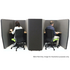 OLG Motion Zip Work Pod 3 User Charcoal with Solid Beech Worktop OG_MZIP3CLST_BE image NaN