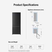 Panasonic 376L Bottom Mount Fridge Matte Black NR-BX421HWKA hero image