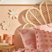 Linen House Haze Rosette King Bed Quit Cover Set 01704I378 hero image