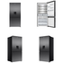 Hisense 500L PureFlat Bottom Mount Refrigerator with Non-plumbed Water Dispenser Dark Stainless Steel HRBM500TBW image NaN