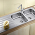 Blanco LIVIT 8S Double Bowl Inset Sink with Right Hand Drainer LIVIT8SL image NaN