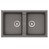 Abey Schock Typos N200 Double Bowl Sink with No Taphole - Croma TN200CR-NTH image NaN
