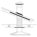 Abey RHVS5 125mm Vertical Steel Roof Ducting Kit