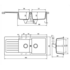 Abey TD200TW Schock Typos 1 and 3/4 Bowl Left Hand Drainer Sink Pack image NaN