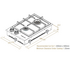 Spezialist 34cm 2 Burner Natural Gas Stainless Steel Plate Copper Finish Cooktop S30342SPBCUNG image NaN