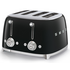Smeg 50's Style 4 Slice Toaster Black TSF03BLAU image NaN