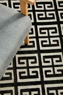Rug Culture York Oversize Black & Natural Rug 400X300CM - YRK-BREN-GLD-400X300 hero image