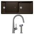 Abey PD150BZT Schock Preparation Station Double Bowl Sink with Tap image NaN