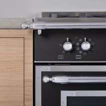 Bertazzoni 90cm Heritage Series Matte Black Dual Fuel Freestanding Oven HER96L1ENET hero image