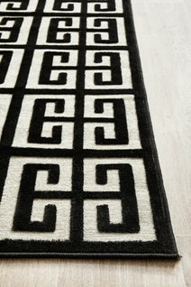 Rug Culture York Medium Black & Natural Rug 300X80CM - YRK-BREN-GLD-300X80 hero image