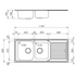 Abey ZE175RTW  Zenith 1 and 3/4 Bowl Left Hand Drainer Sink Pack image NaN