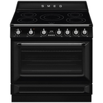 Smeg 90cm Victoria Freestanding Cooker with Induction Hob Black TR90IMBL hero image