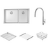 Abey 1 and 3/4 Bowl Sink Pack MOA420DTPK image NaN