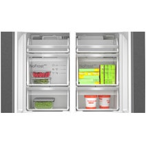 Bosch Series 6 574L French Door Fridge with Non-Plumbed Ice and Water Brushed Black Steel KFI96AXEAA hero image