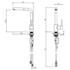 Gareth Ashton 3K6-BN Lucia Pull Out Kitchen Mixer Tap image NaN