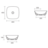 Catalano Green Lux 40x40 Washbasin - Silver and White 3113000525 image NaN