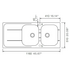 Abey WD200MD Schock Wembley Double Bowl Sink with Drainer image NaN