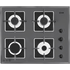ILVE 60cm Grigio Lusso Natural Gas Tempered Glass Cooktop ILGV604  image NaN