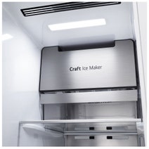 LG 635L Side by Side InstaView Fridge with Ice & Water Dispenser Matte Black GS-V600MBLC hero image