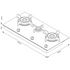 Fisher & Paykel Series 9 90cm Three Burner Natural Gas Cooktop Black Glass CG903DNGGB4 image NaN